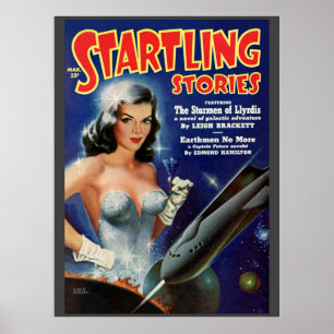 Póster Comédia de pasta "Startling Stories"