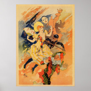 Poster Comédia Pantomime 1891 de Jules Chéret