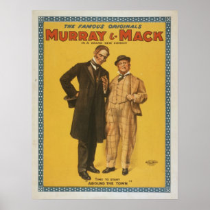 Póster Comédia teatral Murray & Mack do vintage