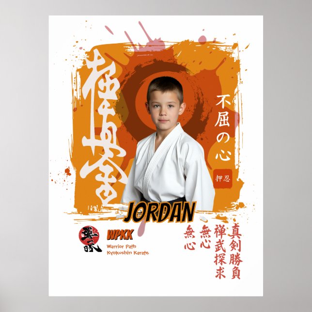 Poster Comemoração de Cinto de Aluno de Dojo Kyokushin  (Frente)