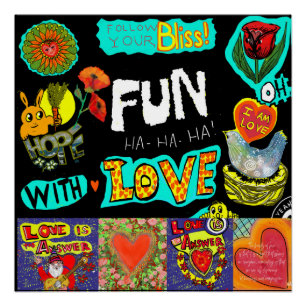 Póster Comemoração divertida Encontre sua felicidade