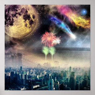 Poster Comemoração Patriótica Explosiva com um Bang