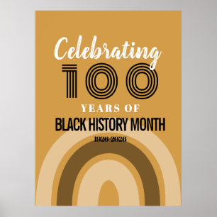 Poster Comemorando 100 Anos do Mês da História Negra