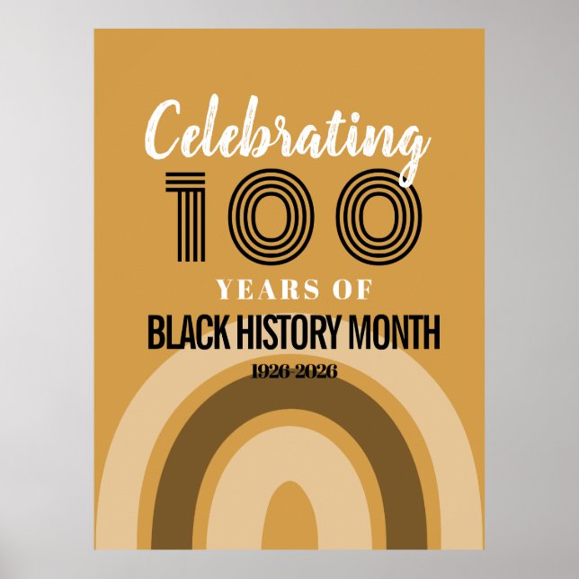 Poster Comemorando 100 Anos do Mês da História Negra (Frente)