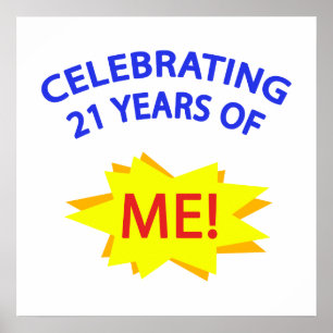 Póster Comemorando 21 anos de mim!