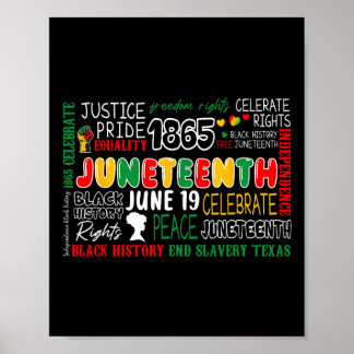 Poster Comemorando a Liberdade Africana Juneteenth 1865 H