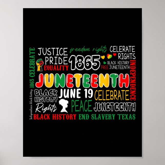Poster Comemorando a Liberdade Africana Juneteenth 1865 H (Frente)