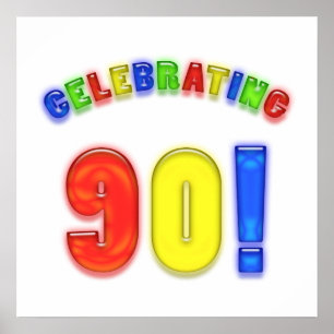 Póster Comemorando o aniversário do 90