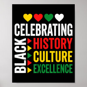 Poster Comemorando o mês da história negra homens african