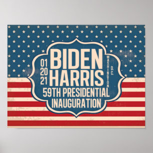 Poster Comemorativa da 59ª posse de Biden Harris