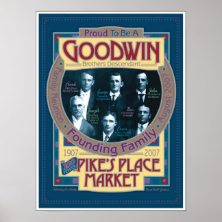 Poster comemorativa do Mercado Goodwin/Pikes