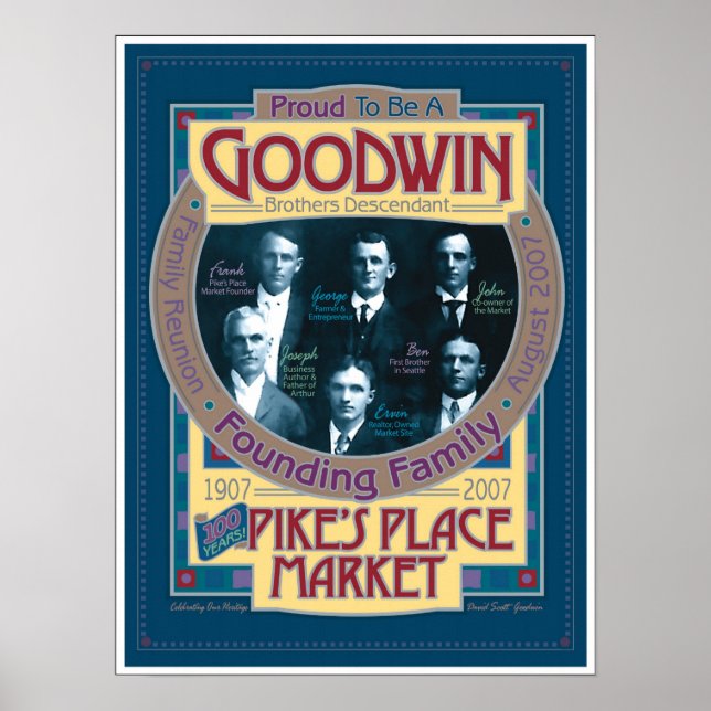 Poster comemorativa do Mercado Goodwin/Pikes (Frente)