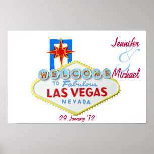 Póster Comemorativa personalizada de Las Vegas