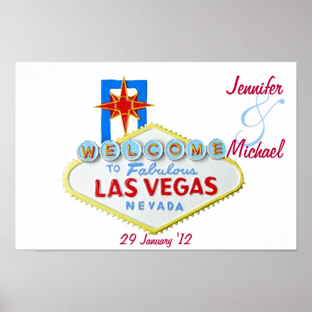 Póster Comemorativa personalizada de Las Vegas (Frente)