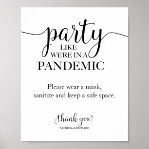 Poster Comemore Como Se Estivéssemos numa Pandemia Sinal 