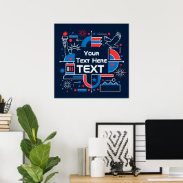 Poster Comemore o 250º aniversário da América