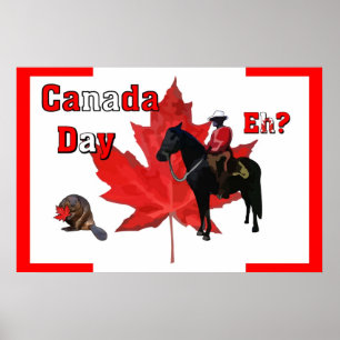 Poster Comemore o dia de Canadá