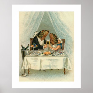 Poster "Comensal romântico para sapos "