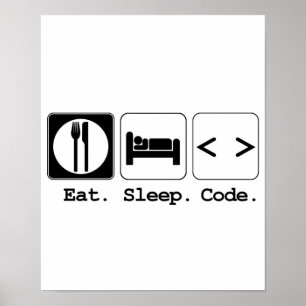 Póster comer código de repouso