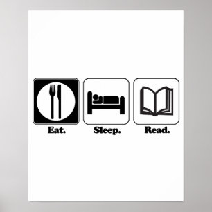 Póster comer como dormir ler