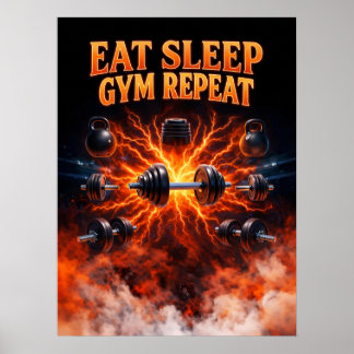Poster Comer Dormir Academia Repetir Arte