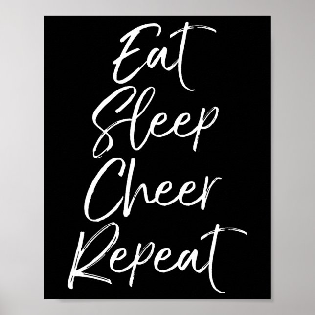 Poster Comer Dormir Aplaudir Repetir Equipe de Cheerleadi (Frente)