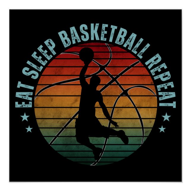 PÓSTER COMER DORMIR BASQUETE REPETIR (Frente)