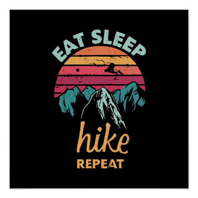 Póster Comer, Dormir, Caminhar, Repetir (Frente)