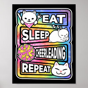 Poster Comer Dormir Cheerleading Repetir Crianças Roupas