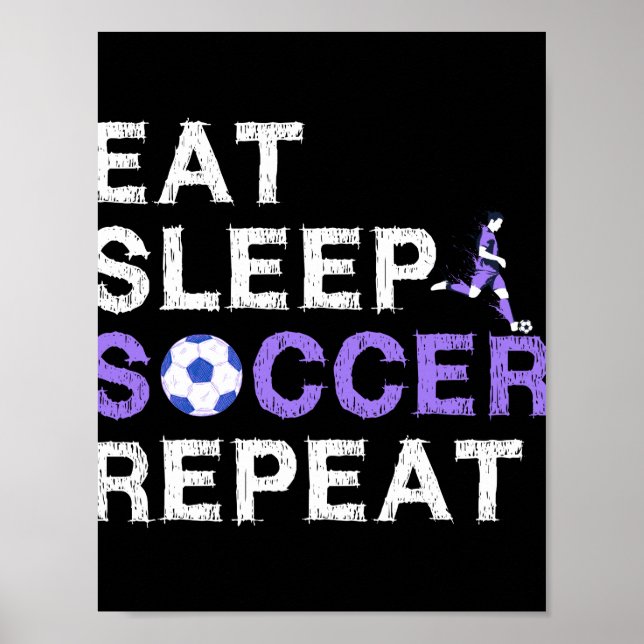 Poster Comer+Dormir+Futebol+Repetir (Frente)