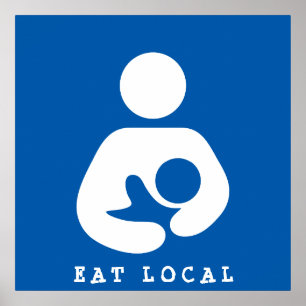 Póster Comer Ícone Local / Aleitamento / Enfermagem