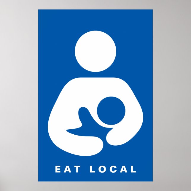 Póster Comer Ícone Local / Aleitamento / Enfermagem (Frente)