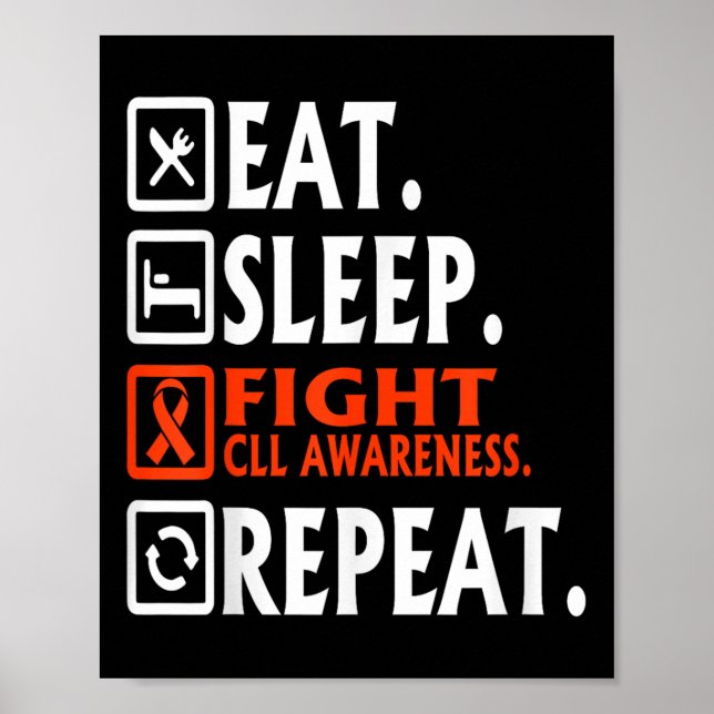 Poster Comer Sono Combater Leucemia Linfocítica Crônica C (Frente)