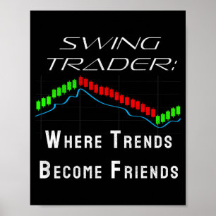 Poster Comerciante de balanço engraçado negociando mercad