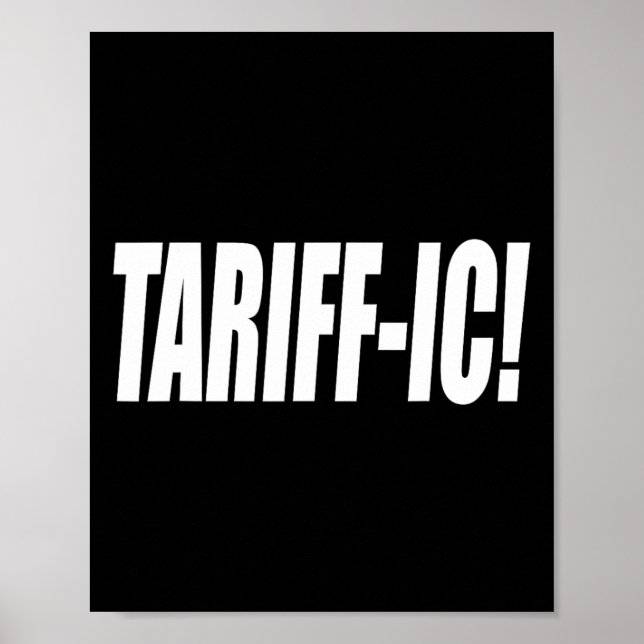 Poster Comércio Tarifário Tarifa Trump Tarifa Terrífica F (Frente)