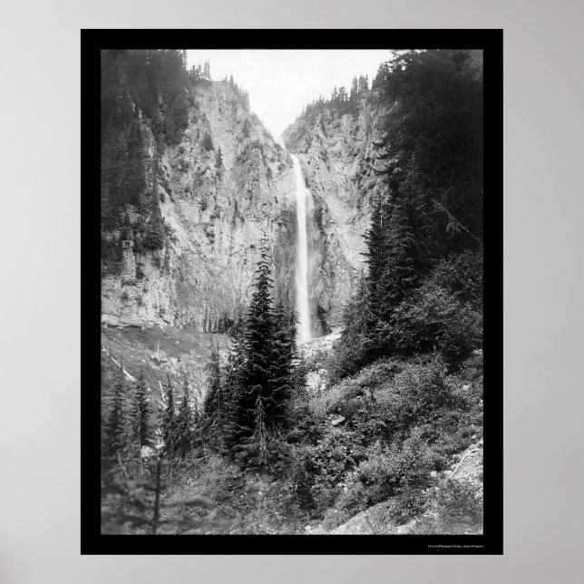 Poster Comet Falls, Monte Rainier, WA 1922 (Frente)