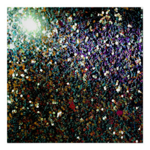 Póster Cometa brilhante e estrelas