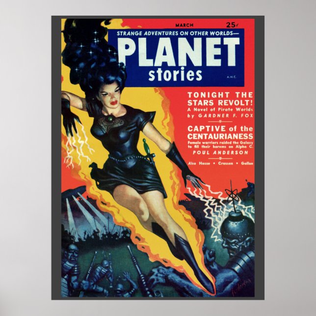 Póster Cômica de polpa "Planet Stories" (Frente)