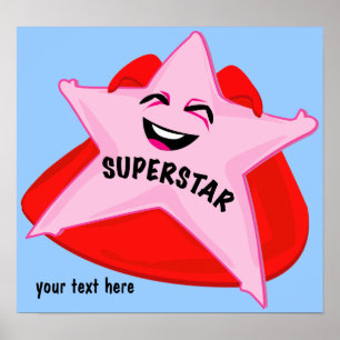poster cómico da estrela mundial!
