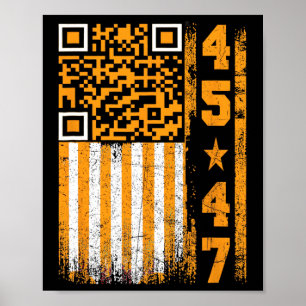 Poster Cômico Qr Scan Me Presidente Trump 4547 Trump Danç