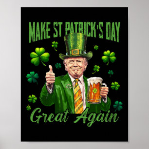 Poster Cômico Trump Faça o Dia de São Patrício Grande Nov