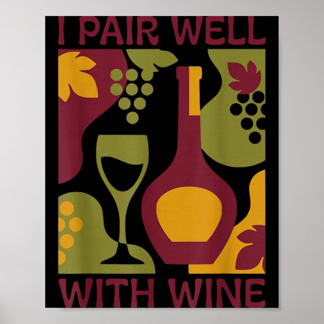 Poster Cômico vinho abstrato retrô par de meados do sécul (Frente)