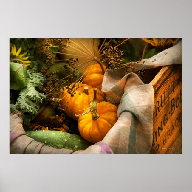 Póster Comida - Abóbora - Natureza-morta de verão (Frente)