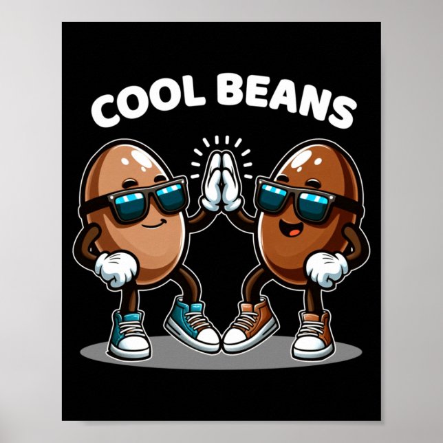 Poster Comida Cool Beans Presentes Engraçados Para Homens (Frente)