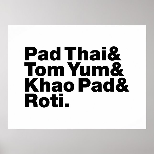 Poster Comida da Rua Tailandesa (Frente)