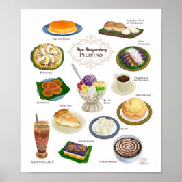 Poster Comida das Filipinas / Meryenda / Desserts