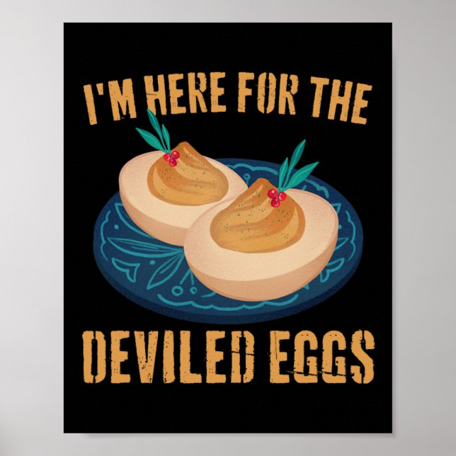 Poster Comida de Ação de Graças Engraçado de Ovo Devrilha (Frente)