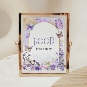Poster Comida de borboleta Floral encantada