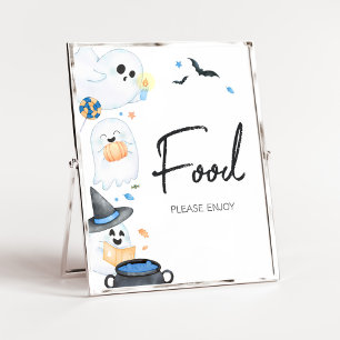 Poster Comida de Chá de fraldas de Boo Azul