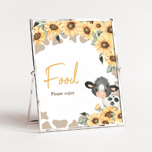 Poster Comida de Chá de fraldas de girassol sagrado